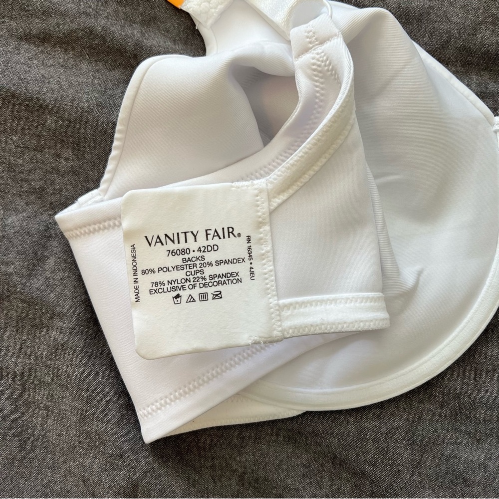 NWT Vanity Fair beauty back minimizer white bra - Picture 10 of 15